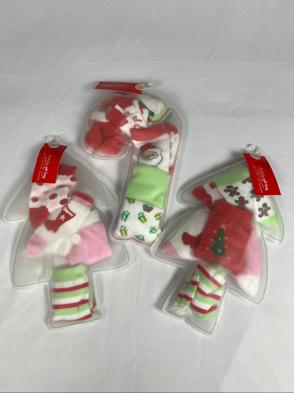 NWT Lot of 16 Baby Girl Toddler 3 Packs Holiday Christmas Socks 24-36 Months